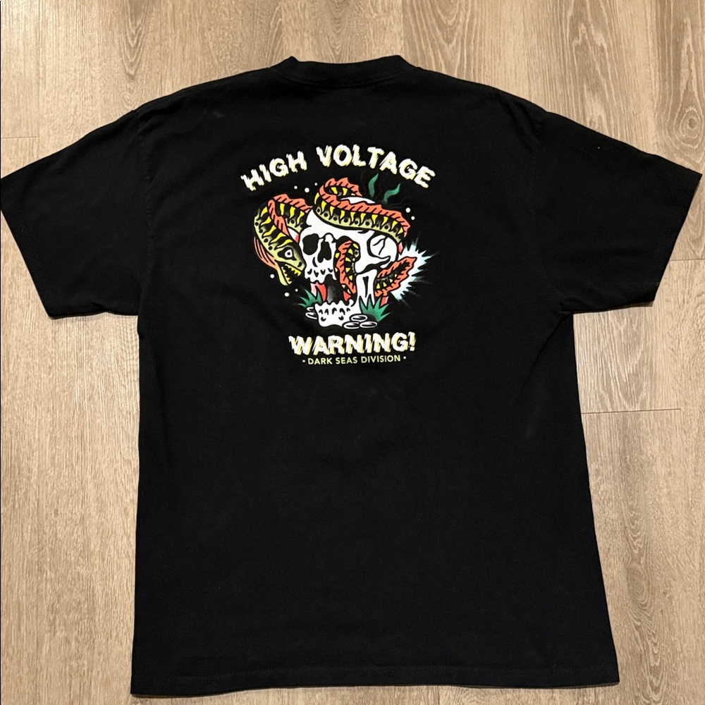 High Voltage Skull/Snake T-Shirt (Large, Men’s)